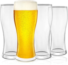 Load image into Gallery viewer, Tall Beer Glass Set [Pack of 6] By Kitchen Lux- 16oz Pilsner Beer Glasses For Home, Pubs, Restaurants- BPA Free Beer Pint Glasses- Dishwasher-Safe IPA Beer Cups- Premium Beer Mug Gift Set For Men
