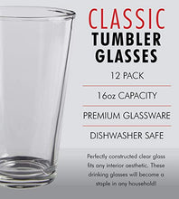 Load image into Gallery viewer, Clear Glass Beer Cups - All Purpose Drinking Tumblers, 16 oz
