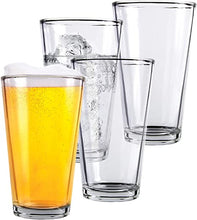 Load image into Gallery viewer, Clear Glass Beer Cups - All Purpose Drinking Tumblers, 16 oz
